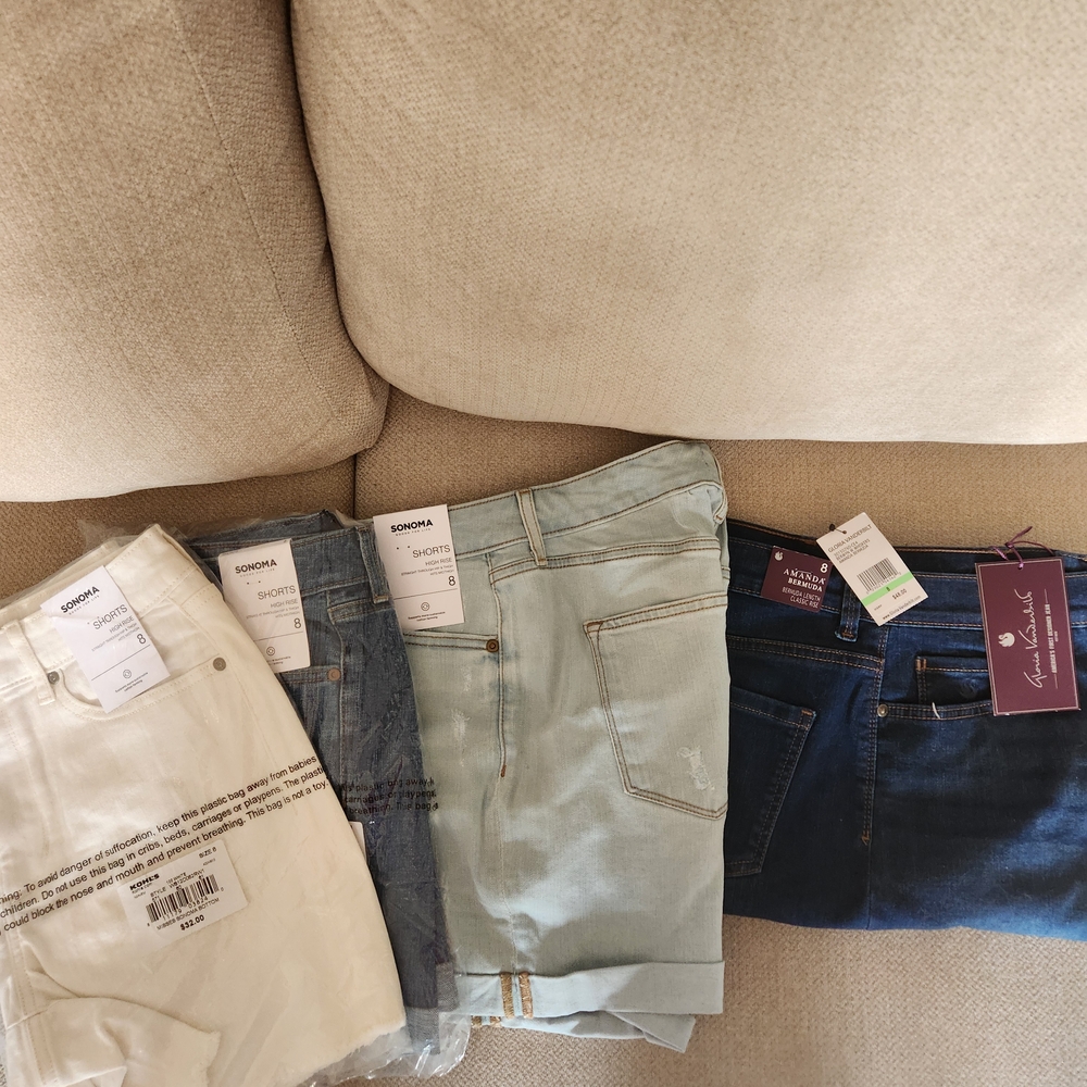 Sonoma Women's Jeans in White, Blue, and Light Blue